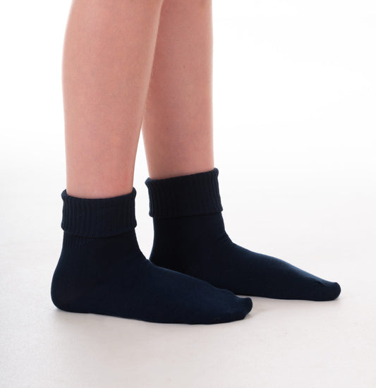 Treble Turn Over Top Short Sock 2 Pair Pack