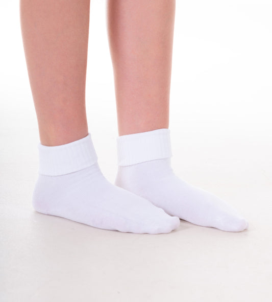 Treble Turn Over Top Short Sock 2 Pair Pack